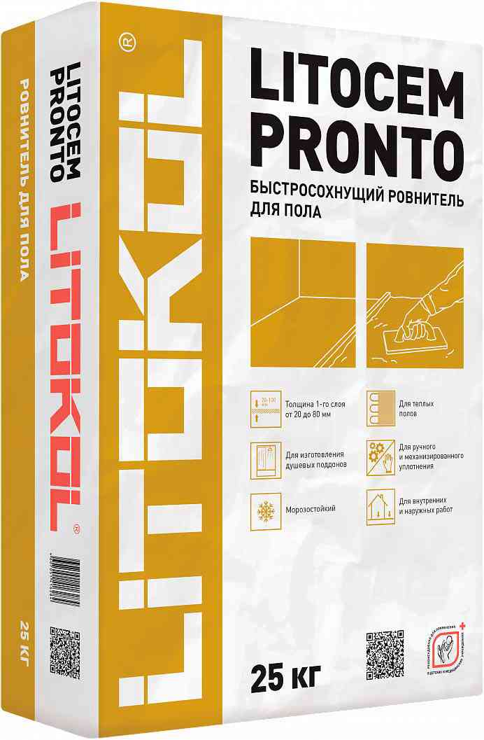 Ровнитель д/пола на цем.основе Litocem Pronto 25 кг. ZZ