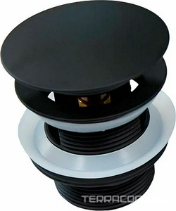 Донный клапан VDR0-4B для ванны, цвет черный ZZ Vincea Универсал VDR0-4B