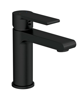 Смеситель для раковины, донный клапан click clack в комплекте, цв.черный матовый Cersanit Brasko 63107