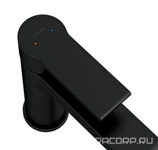 Смеситель для раковины, донный клапан click clack в комплекте, цв.черный матовый Cersanit Brasko 63107