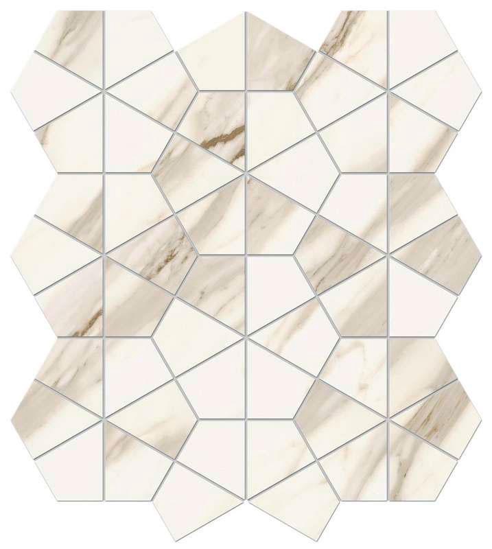 Мозаика Atlas Concorde Italy Marvel Meraviglia Calacatta Bernini Hexagon Lapp 40.3x46.6 Бежевый, фото 3