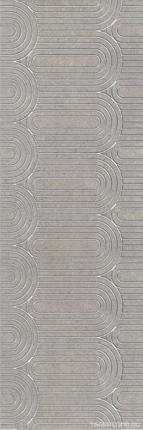 Керамическая плитка Kerama Marazzi Безана Декор серый обрезной 25x75 Серый, фото 3