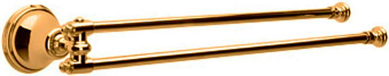 Полотенцедержатель 42 см двойной, поворотный (бронза),  ZZ 3M Old italy 8222 UU