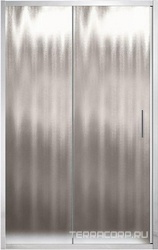 Дверь для душа, в нишу 1400хh1900мм, раздвижная, 1 дверь, 1 неподв.секция, правая/левая, (стекло шиншила 6мм, фурн.цв.хром), Garda ZZ