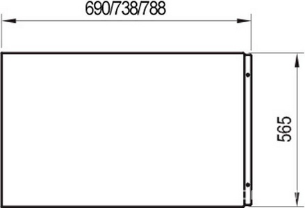 Боковая панель для ванны A U 70 см белая Ravak Classic CZ00110A00