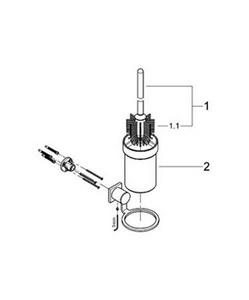 Ерш для унитаза, настенный, , хром ZZ Grohe Allure 40340000