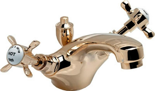 Смеситель для раковины, на 1 отв. с д/к, (латунь)  ZZ Devon & Devon Antique ADA10