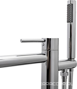 Смеситель для ванны, напольный, однорычажный, с душевым гарнитуром, цв. хром ZZ AVS SLIMMER 811-112-CR