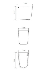 Полупьедестал , цвет белый ZZ AMPM Like C804970WH