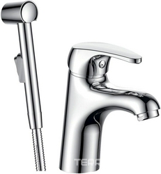 Смеситель Argo Leda 35-47 для раковины с гигиеническим душем| 4x14x14