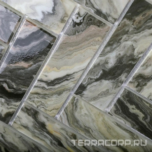 Мозаика Bonaparte Керамическая мозаика Hadar Grey (4.5x30x98) 26,8x28,6 Серый 