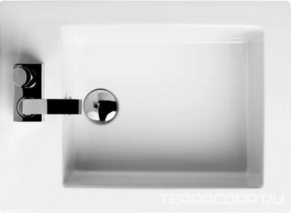 Биде напольное 37,5х51cм, 1 отв. д/смес. (без креплений F81),  ZZ Simas Frozen FZ 04