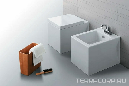 Биде напольное 37,5х51cм, 1 отв. д/смес. (без креплений F81),  ZZ Simas Frozen FZ 04