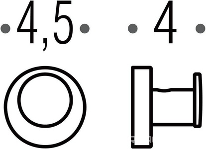 Крючок (цв.черный матовый)  ZZ Colombo Plus W4917.NM