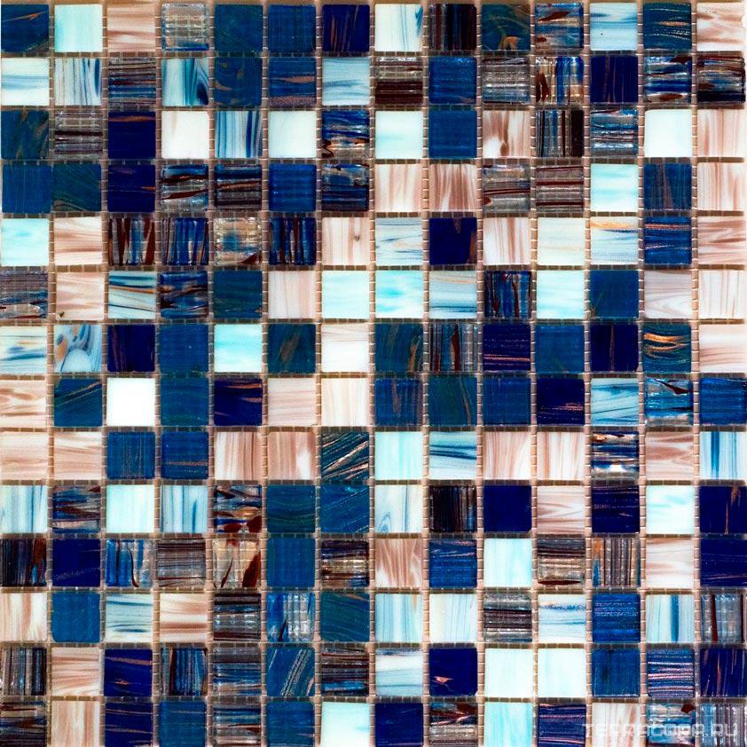 Мозаика Мастера Керамики Glass Мозаика JS05 (чип 20x20) 30.5х30.5 Синий, фото 3
