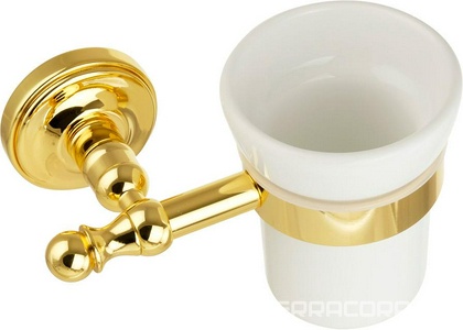 Стакан настенный, (цв.золото),  ZZ Migliore Mirella 17306