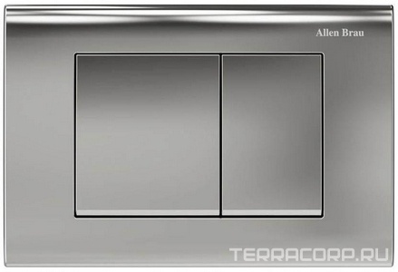 Кнопка двойного смыва, пневм., для инсталляции д/унитаза, (пластик цв.хром),  Allen Brau Liberty 9.20002.00