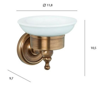 Мыльница настенная (цв.бронза/керамика),  ZZ TW Collection Bristol TWBR106br