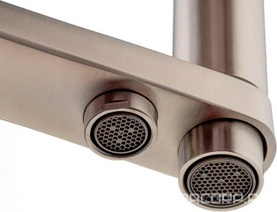 Смеситель для кухонной мойки, гибкий излив,с каналом для подключения фильтра, (цв.белый/хром),  ZZ Swedbe Selene Plus 8641