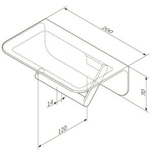 Держатель для туалетной бумаги без крышки, настенный, хром,  ZZ AMPM Sensation A30341500