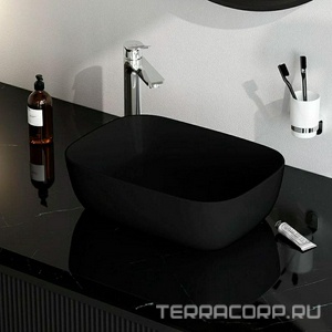 Раковина накладная 45х33 см, цв.черный матовый ZZ AMPM FUNC M8FWCC10450BM