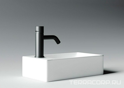 Раковина 37х22 см, отверстие для смесителя слева, цв. белый ZZ Ceramica Nova Element CN5008