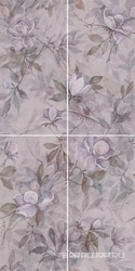 Панно Магнолия 3 матовый из 4 частей (30х60) |60х120