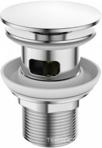 Донный клапан для сливного отверстия раковин с переливом, нажимной Clic-Clac, G 1 1/4, (цв.хром), Belbagno ZZ BelBagno Универсал BB-SAT-CRM