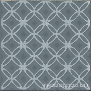 Керамическая плитка Kerama Marazzi Агуста Декор  1 синий матовый 9,8x9,8 Синий 