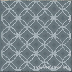 Декор Агуста 1 синий матовый 9,8x9,8