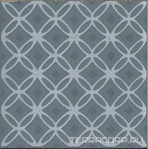 Керамическая плитка Kerama Marazzi Агуста Декор  1 синий матовый 9,8x9,8 Синий 