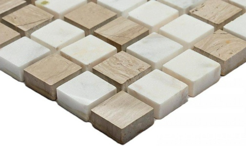 Мозаика Bonaparte Мозаика из натурального камня Melange-15 (15x15x7) 30,5x30,5 Комбинированный 