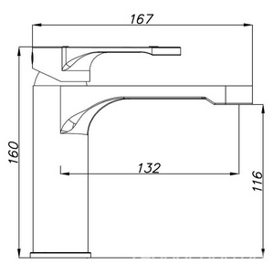 Смеситель для раковины, без донного клапана, цв.белый ZZ Azario Viano AZ-158345226