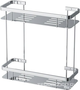 Полка для душа  прямая двухъярусная (нержав.сталь), ZZ AMPM Sense A7453200