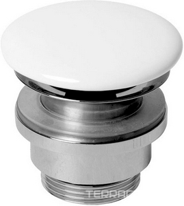 Донный клапан для раковины / биде, (всегда открыт), с керамической крышкой, (цв.белый), Azzurra ZZ Azzurra Универсал PILCE bi