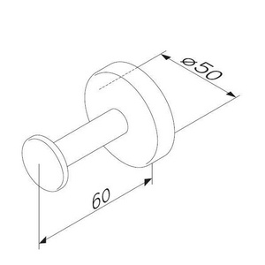 Крючок одинарный, хром ZZ AMPM Inspire 2.0 A50A35800