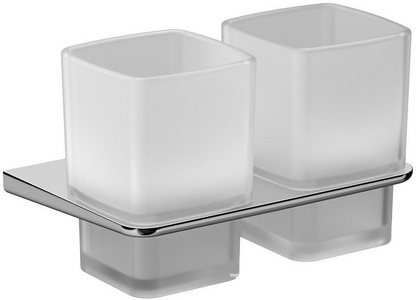 Стаканчик двойной стеклянный настенный, хром AMPM Inspire 2.0 A50A343400