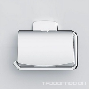 Держатель для туалетной бумаги с крышкой, настенный, хром,  AMPM Gem A90341400