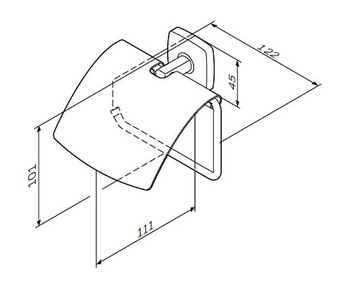 Держатель для туалетной бумаги с крышкой, настенный, хром,  AMPM Gem A90341400