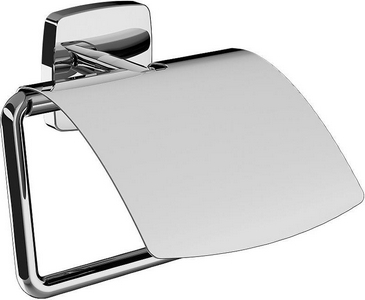 Держатель для туалетной бумаги с крышкой, настенный, хром,  AMPM Gem A90341400