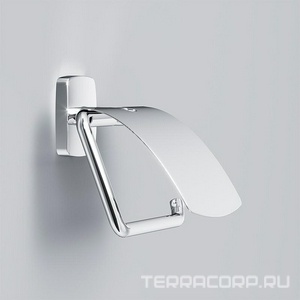 Держатель для туалетной бумаги с крышкой, настенный, хром,  AMPM Gem A90341400