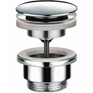 Донный клапан для сливного отверстия раковин с переливом и без перелива, нажимной Clic-Clac, G 1 1/4, (металл цв.хром), Paini ZZ Paini Универсал 53CR945ETSR