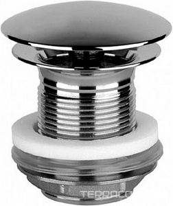 Донный клапан свободного слива 1 1/4, без перелива, дла раковин, (цв. хром шлифованный), Gessi ZZ Gessi Goccia 01376 147