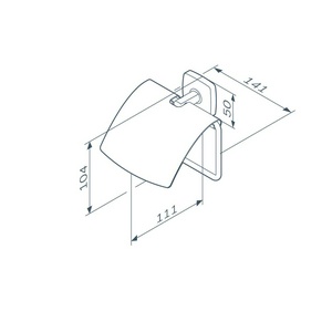 Держатель для туалетной бумаги с крышкой, настенный , цв. черный матовый, ZZ AMPM Gem A90341422