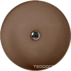 Раковина накладная на столешницу, круглая 40х40хh12(15)см, без отв.д/смесит., без перелива, (цв.Bruno Matt),  ZZ Kerasan Nolita 534488