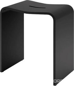 Душевая табуретка 46x40x28см, цвет: матовый черный,Black  Stool ZZ Decor Walther Stone 0974760
