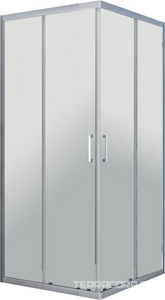 Душевой уголок 800-900x800-900хh1900мм, квадратн., раздвижные двери, (стекло прозрачное 6мм, фурн.цв.хром),  ZZ Vincea Rapid VSS-3R80/90CL