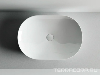 Раковина накладная 60х41х13 см, цв. белый, ZZ Ceramica Nova Element CN5009