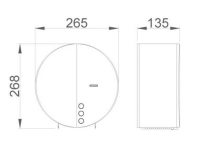 Диспенсер для туалетной бумаги , 268х265х135 мм, круглый антивандальный, хром ZZ Nofer Nofer 05046.B.