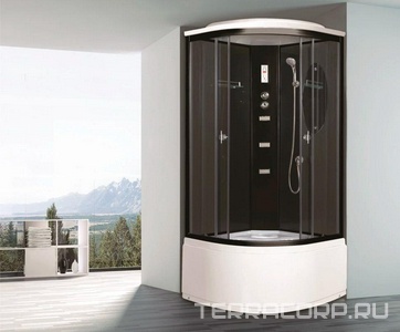 Душевая кабина G-212-01N, 100x100x220 см, цв кабины черный, стекло тонированное, поддон 480 см, ZZ Niagara Niagara 2120134N